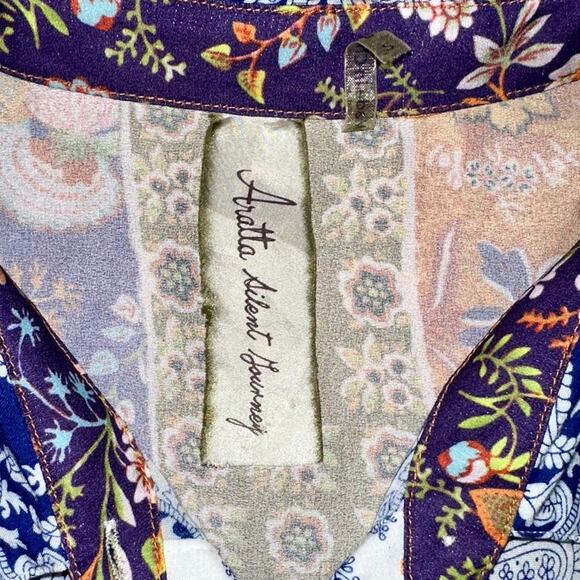 Aratta Silent Journey Paisley Moroccan Tunic Size Small - Picture 4 of 16